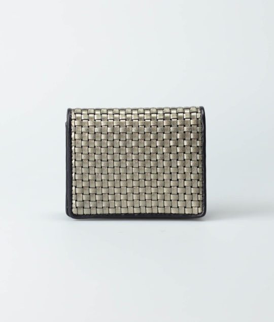 woven leather purse